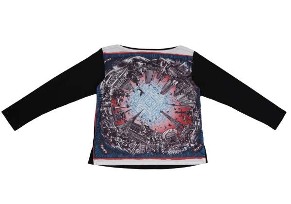 Jean Paul GAULTIER FOR SEPT PREMIERES Graphic Print Boat-neck Top K-164545_002