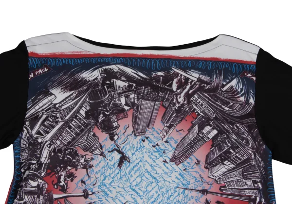 Jean Paul GAULTIER FOR SEPT PREMIERES Graphic Print Boat-neck Top K-164545_003