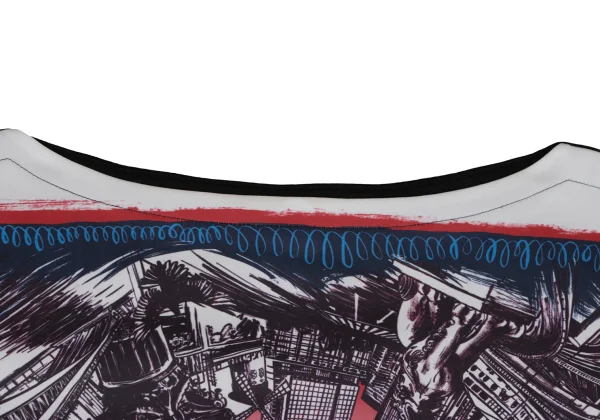 Jean Paul GAULTIER FOR SEPT PREMIERES Graphic Print Boat-neck Top K-164545_004