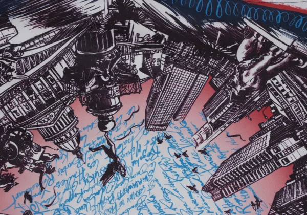 Jean Paul GAULTIER FOR SEPT PREMIERES Graphic Print Boat-neck Top K-164545_005