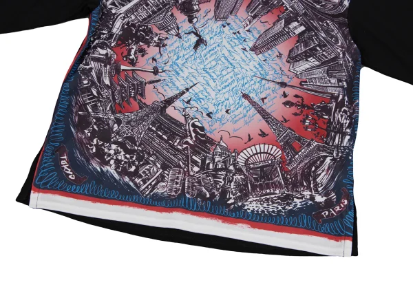 Jean Paul GAULTIER FOR SEPT PREMIERES Graphic Print Boat-neck Top K-164545_008