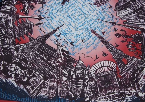 Jean Paul GAULTIER FOR SEPT PREMIERES Graphic Print Boat-neck Top K-164545_009