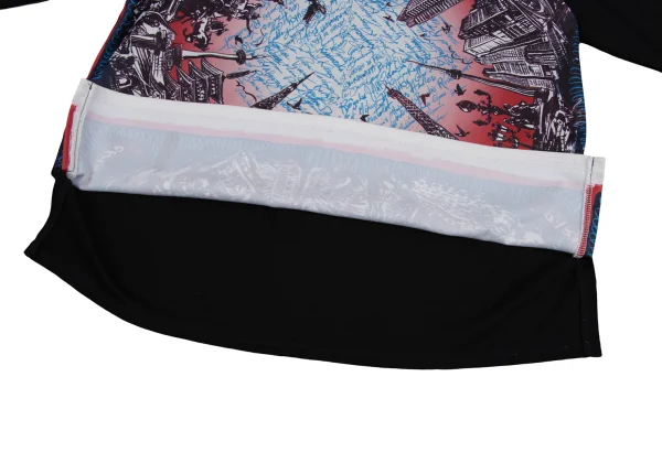 Jean Paul GAULTIER FOR SEPT PREMIERES Graphic Print Boat-neck Top K-164545_011