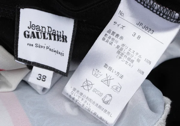 Jean Paul GAULTIER FOR SEPT PREMIERES Graphic Print Boat-neck Top K-164545_014