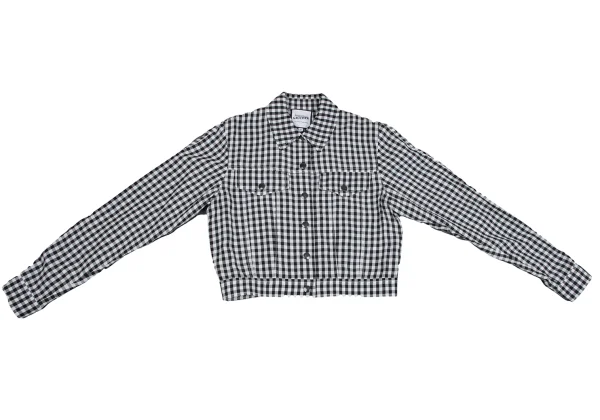 Jean Paul GAULTIER FOR SEPT PREMIERES Gingham Check Short Trucker Jacket K-164548_002