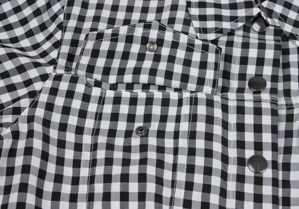 Jean Paul GAULTIER FOR SEPT PREMIERES Gingham Check Short Trucker Jacket K-164548_010