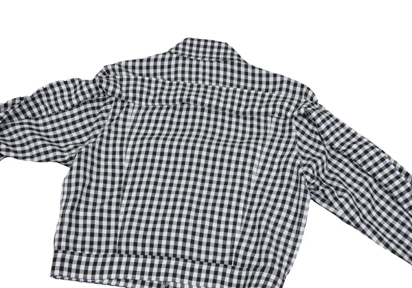 Jean Paul GAULTIER FOR SEPT PREMIERES Gingham Check Short Trucker Jacket K-164548_013