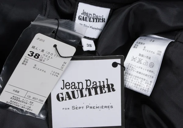 Jean Paul GAULTIER FOR SEPT PREMIERES Wool Side Major Straight Pants K-164550_012