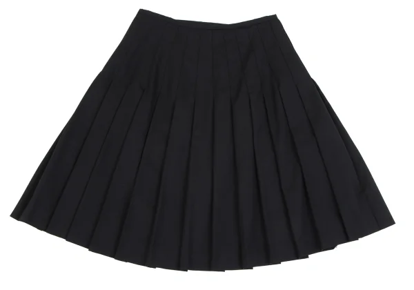 ジャンポールゴルチエ フォー セットプルミエJean Paul GAULTIER FOR SEPT PREMIERES ウールプリーツラップスカート 黒38 K-164551_011