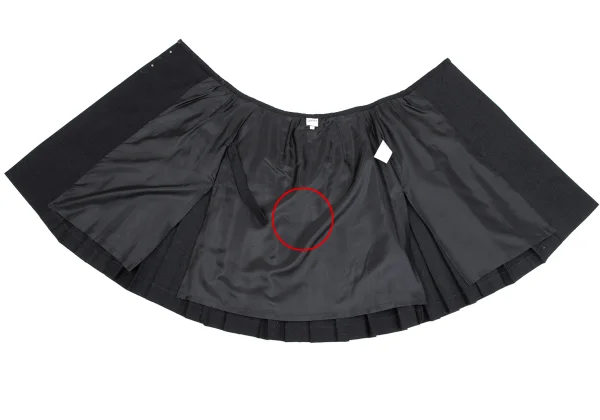 Jean Paul GAULTIER FOR SEPT PREMIERES Wool Stretch Pleats Wrap Skirt K-164552_009