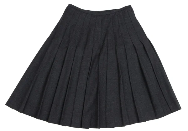 Jean Paul GAULTIER FOR SEPT PREMIERES Wool Stretch Pleats Wrap Skirt K-164552_011