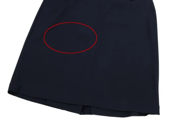 ジャンポールゴルチエ フォー セットプルミエJean Paul GAULTIER FOR SEPT PREMIERES レーヨンポリバックレースアップスカート 紺36 K-164554_008