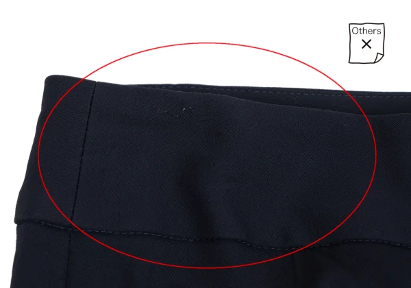 ジャンポールゴルチエ フォー セットプルミエJean Paul GAULTIER FOR SEPT PREMIERES レーヨンポリバックレースアップスカート 紺36 K-164554_013