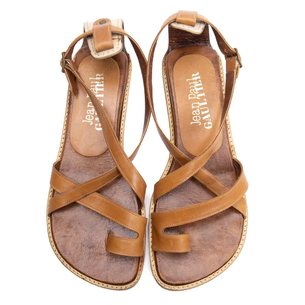 Jean Paul GAULTIER Strap Leather Sandal K-164557_002