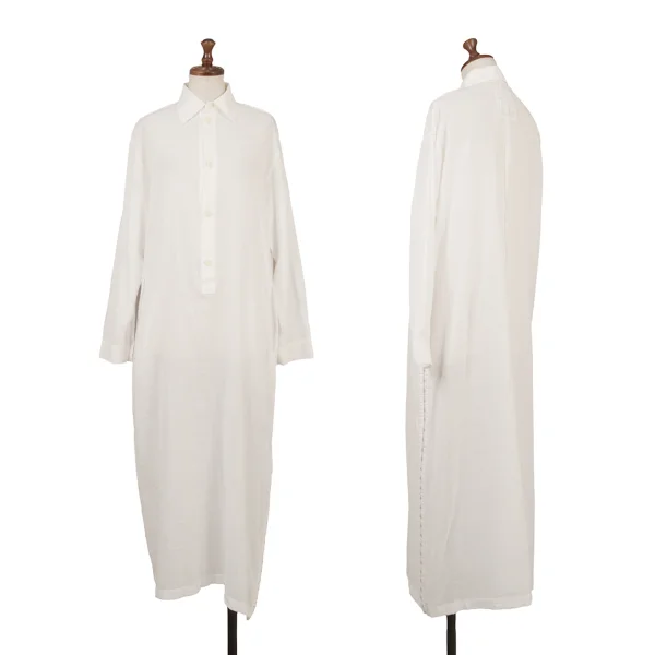 Y's Side Hook Slit Design Shirt Dress White 3 K-164559_001