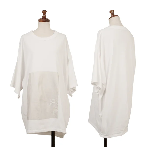 RISMAT by Y's Cotton Foil Printed T-shirt White 2 K-164562_001