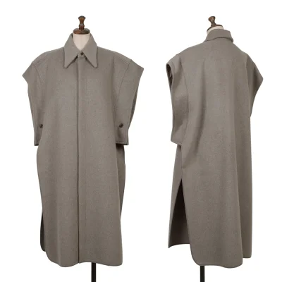 Y's PINK Cashmere Blend Wool Brushed Poncho Coat