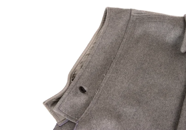 Y's PINK Cashmere Blend Wool Brushed Poncho Coat K-164563_006