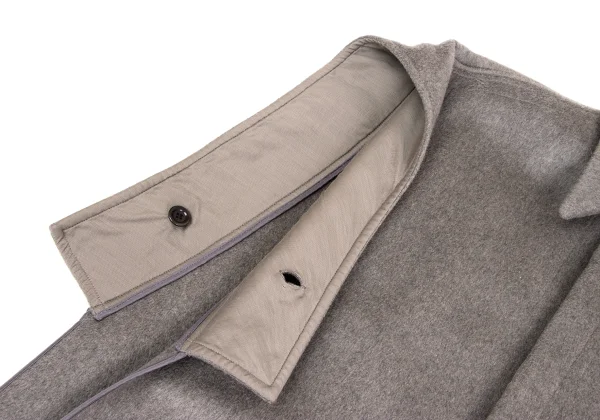 Y's PINK Cashmere Blend Wool Brushed Poncho Coat K-164563_007