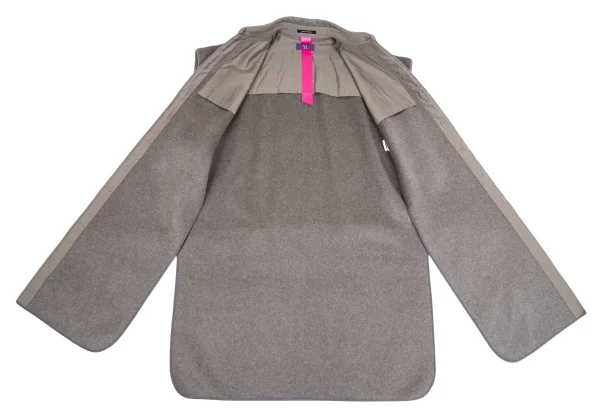 Y's PINK Cashmere Blend Wool Brushed Poncho Coat K-164563_010