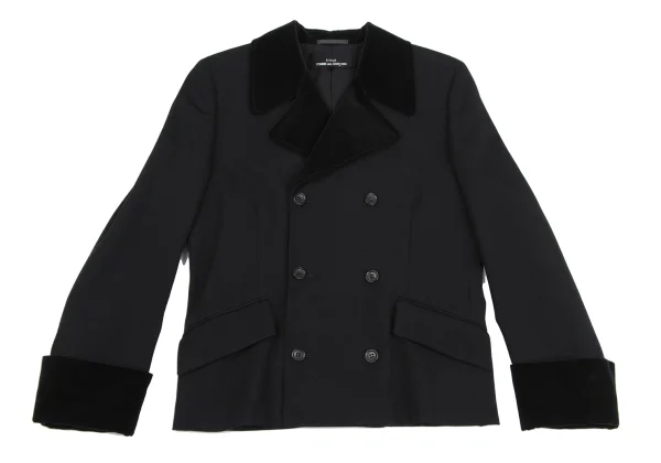 tricot COMME des GARCONS Wool Velour Switching Jacket K-164573_002