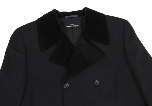 tricot COMME des GARCONS Wool Velour Switching Jacket K-164573_003
