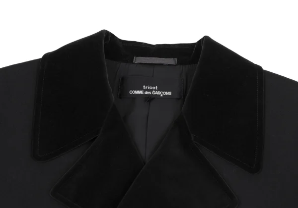 tricot COMME des GARCONS Wool Velour Switching Jacket K-164573_004