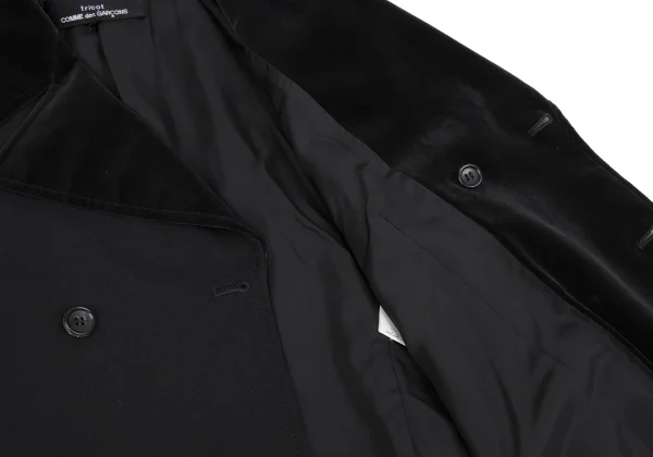 tricot COMME des GARCONS Wool Velour Switching Jacket K-164573_010