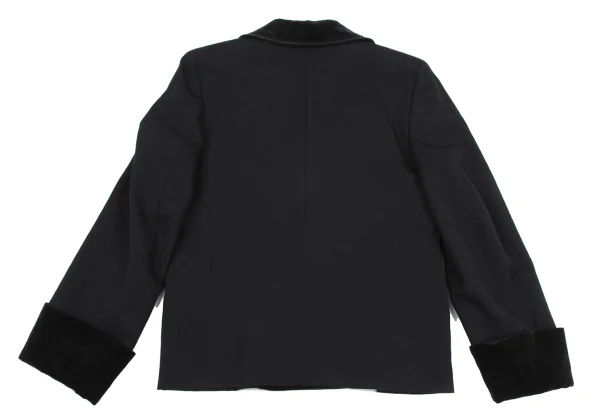 tricot COMME des GARCONS Wool Velour Switching Jacket K-164573_012