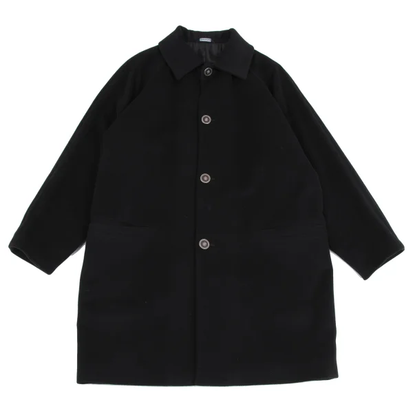 VERSUS Melton Wool Metal Button Coat Black 36/50 K-164588_001