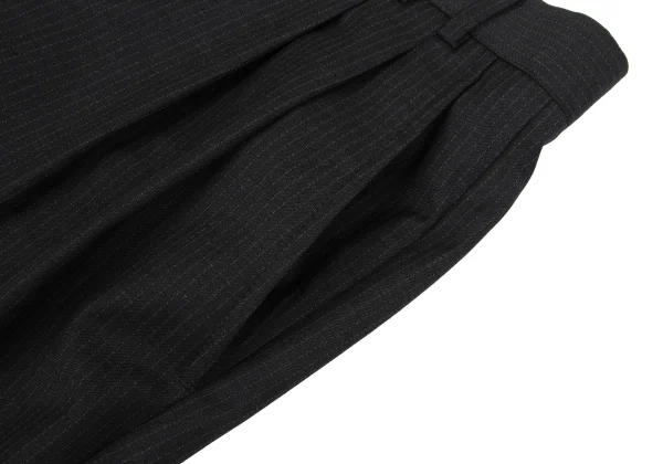 GIANNI VERSACE Wool Pinstripe Tuck Pants K-164590_003
