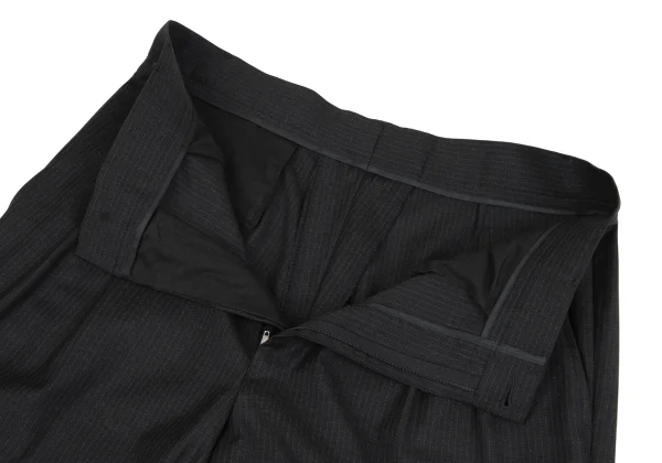GIANNI VERSACE Wool Pinstripe Tuck Pants K-164590_005