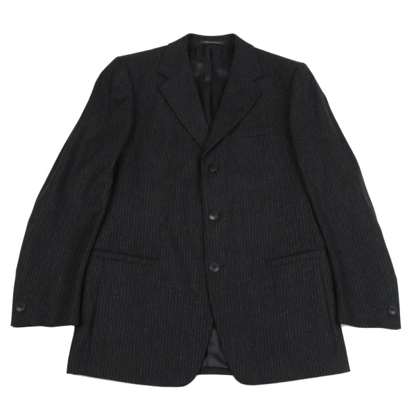 イスタンテistante シャドーストライプウールジャケット 濃グレー50 K-164595_001