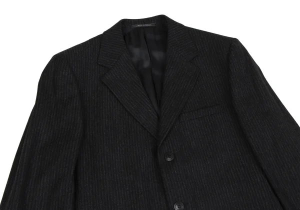 イスタンテistante シャドーストライプウールジャケット 濃グレー50 K-164595_002