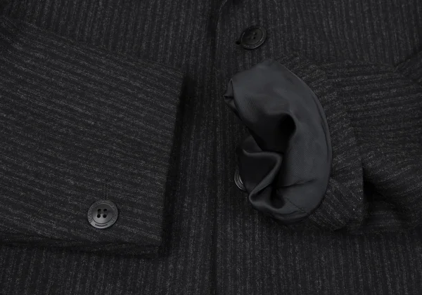 イスタンテistante シャドーストライプウールジャケット 濃グレー50 K-164595_007