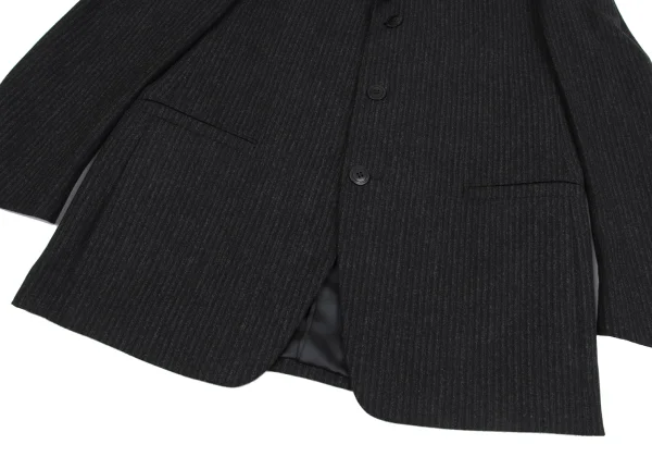 イスタンテistante シャドーストライプウールジャケット 濃グレー50 K-164595_008