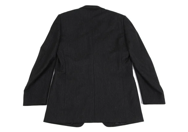 イスタンテistante シャドーストライプウールジャケット 濃グレー50 K-164595_011