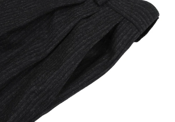 イスタンテistante シャドーストライプウールタックパンツ 濃グレー52 K-164596_003