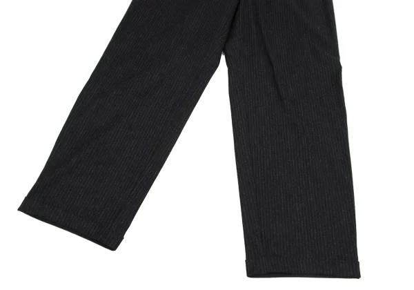 イスタンテistante シャドーストライプウールタックパンツ 濃グレー52 K-164596_006