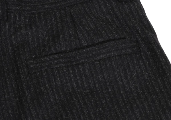 イスタンテistante シャドーストライプウールタックパンツ 濃グレー52 K-164596_009