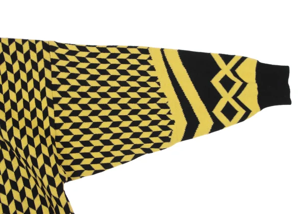 V2 BY VERSACE Geometric Wool Mock Neck Knit K-164599_004