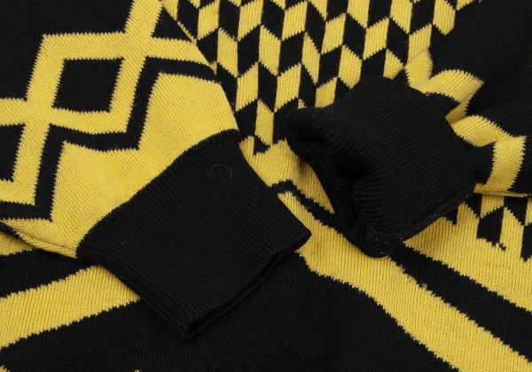 V2 BY VERSACE Geometric Wool Mock Neck Knit K-164599_005