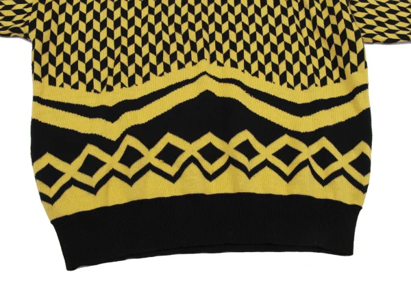 V2 BY VERSACE Geometric Wool Mock Neck Knit K-164599_006