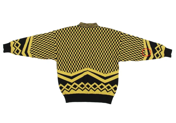 V2 BY VERSACE Geometric Wool Mock Neck Knit K-164599_010