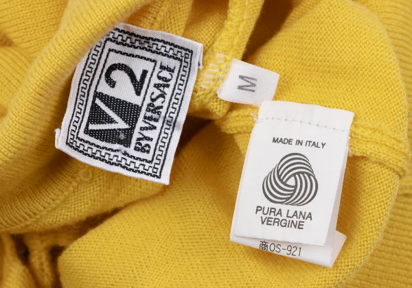 VERSACE CLASSIC V2 Wool Metal Button Polo Knit K-164601_012