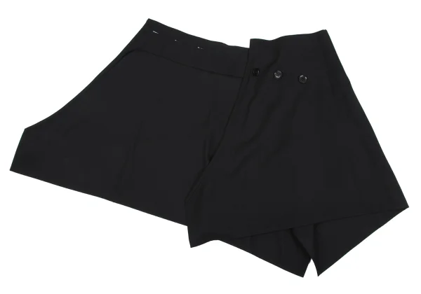 Yohji Yamamoto NOIR Wool Gaba Button Wrap Skirt K-164605_006