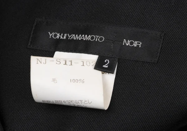 Yohji Yamamoto NOIR Wool Gaba Button Wrap Skirt K-164605_013
