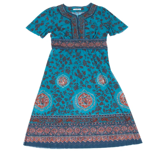 VIVIENNETAM Floral Printed Mesh Tunic K-164606_002