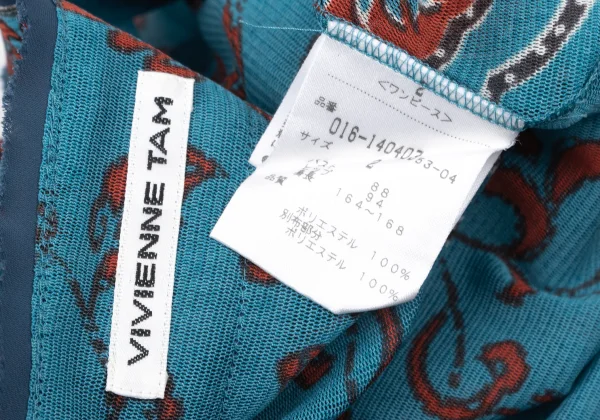 VIVIENNETAM Floral Printed Mesh Tunic K-164606_017