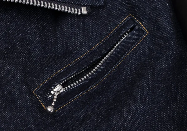 JUNYA WATANABE COMME des GARCONS denim Faux Leather Denim Motorcycle Jacket K-164607_007